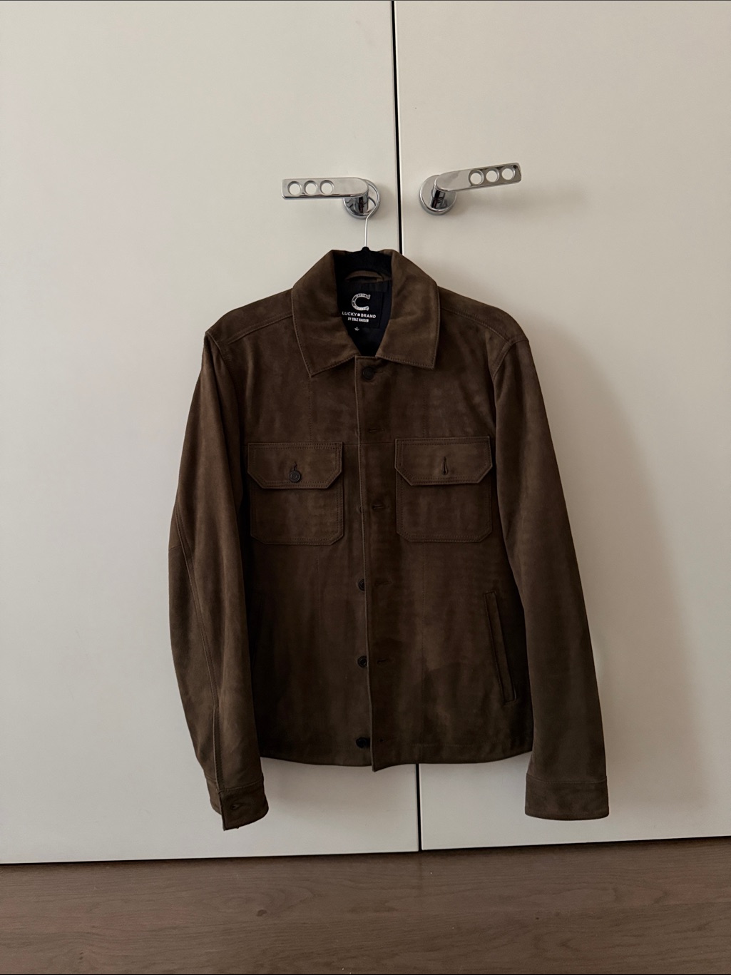 Lucky Brand X Cole Hauser Brown Suede Field Jacket
